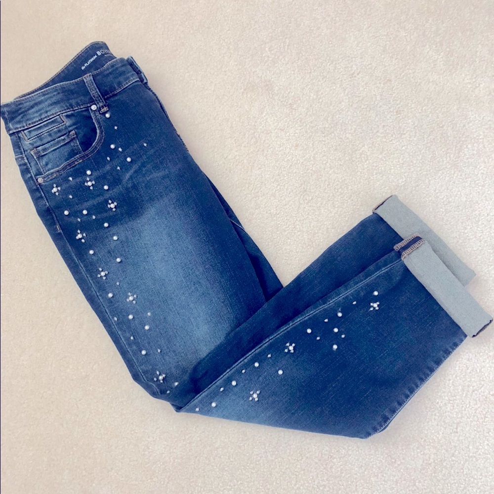 Chico’s Platinum boyfriend jeans